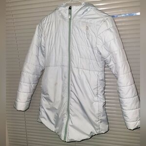 Girls Size 12 Light Blue Reversible Winter Coat